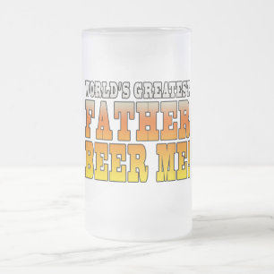 Lustige Vater-Vater-weltbestes Vater-Bier ich! Mattglas Bierglas