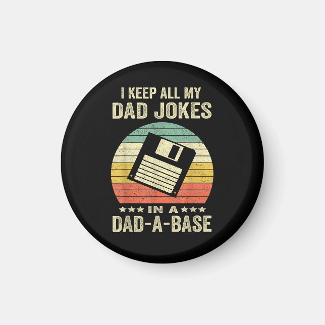 Lustige Väter-Witze für Männer in dad-a-Base Magnet (Vorne)