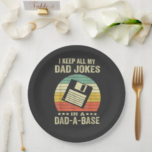 Lustige Väter-Witze für Männer in dad-a-Base Pappteller