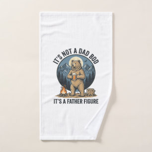 Lustige Vaterfigur Bär Camping Vektor Design_1 Handtuch