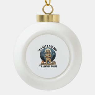 Lustige Vaterfigur Bär Camping Vektor Design_1 Keramik Kugel-Ornament