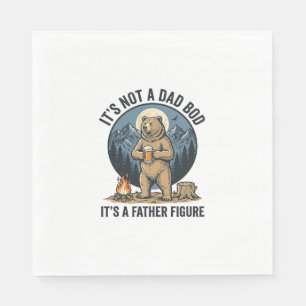 Lustige Vaterfigur Bär Camping Vektor Design_1 Serviette