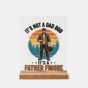 Lustige Vaterfigur Vintage-Dad-Humor-Shirt-Design Acrylschild