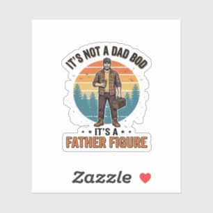 Lustige Vaterfigur Vintage-Dad-Humor-Shirt-Design Aufkleber