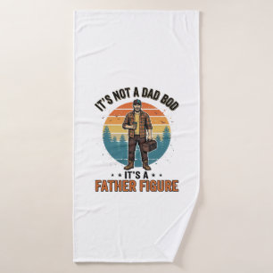 Lustige Vaterfigur Vintage-Dad-Humor-Shirt-Design Badehandtuch