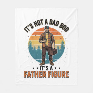 Lustige Vaterfigur Vintage-Dad-Humor-Shirt-Design Fleecedecke