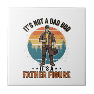 Lustige Vaterfigur Vintage-Dad-Humor-Shirt-Design Fliese