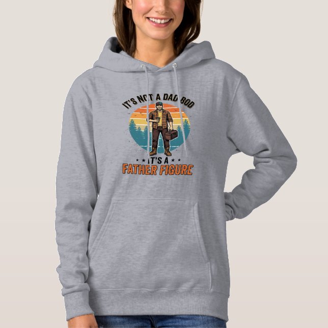 Lustige Vaterfigur Vintage-Dad-Humor-Shirt-Design Hoodie (Vorderseite)