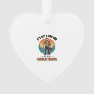 Lustige Vaterfigur Vintage-Dad-Humor-Shirt-Design Ornament