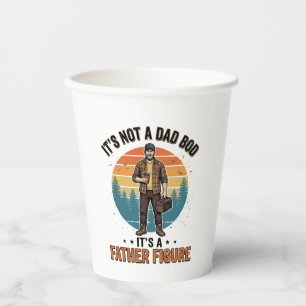 Lustige Vaterfigur Vintage-Dad-Humor-Shirt-Design Pappbecher