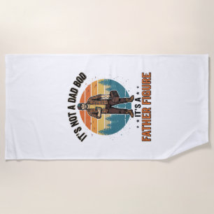 Lustige Vaterfigur Vintage-Dad-Humor-Shirt-Design Strandtuch