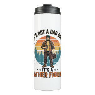 Lustige Vaterfigur Vintage-Dad-Humor-Shirt-Design Thermosbecher