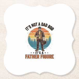 Lustige Vaterfigur Vintage-Dad-Humor-Shirt-Design Untersetzer