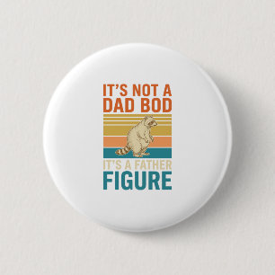 Lustige Vaterfigur Waschbär Vintage-Shirt-Design_1 Button