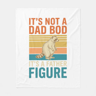 Lustige Vaterfigur Waschbär Vintage-Shirt-Design_1 Fleecedecke