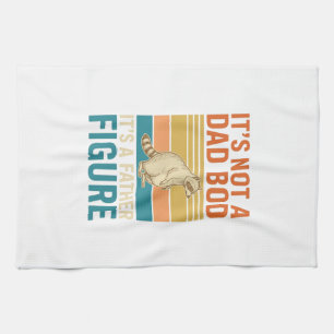 Lustige Vaterfigur Waschbär Vintage-Shirt-Design_1 Geschirrtuch