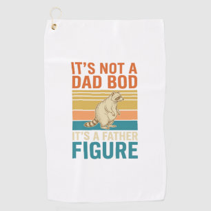 Lustige Vaterfigur Waschbär Vintage-Shirt-Design_1 Golfhandtuch