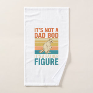 Lustige Vaterfigur Waschbär Vintage-Shirt-Design_1 Handtuch
