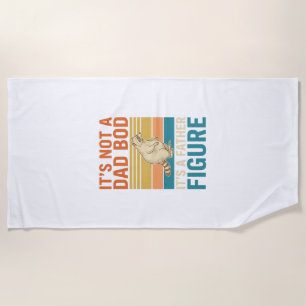 Lustige Vaterfigur Waschbär Vintage-Shirt-Design_1 Strandtuch