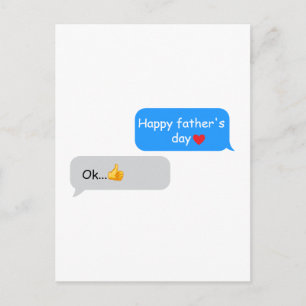 Lustige Vatertags-Karte für Papa – Textnachricht P Postkarte