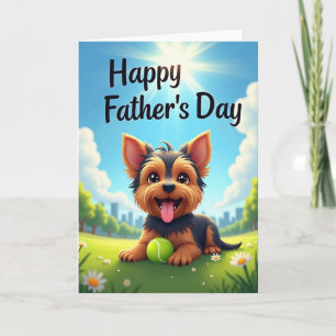 Lustige Vatertagskarte mit Hund Karte
