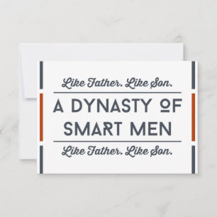 Lustige Vatertagskarte, Typografie Smart Dad Karte