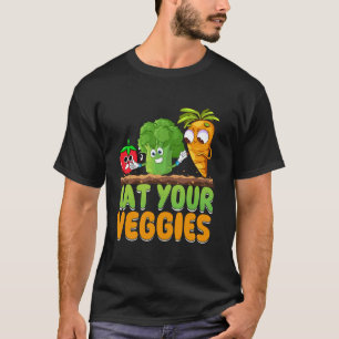 Lustige vegane Kleidung mit Iss Dein Gemüse T-Shirt