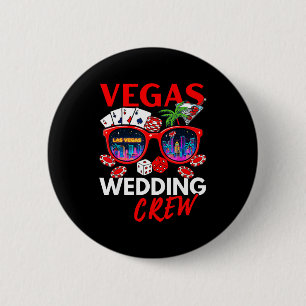 Lustige Vegas-Hochzeitscrew 2026 Junggesellenabsch Button