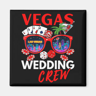 Lustige Vegas-Hochzeitscrew 2026 Junggesellenabsch Magnet