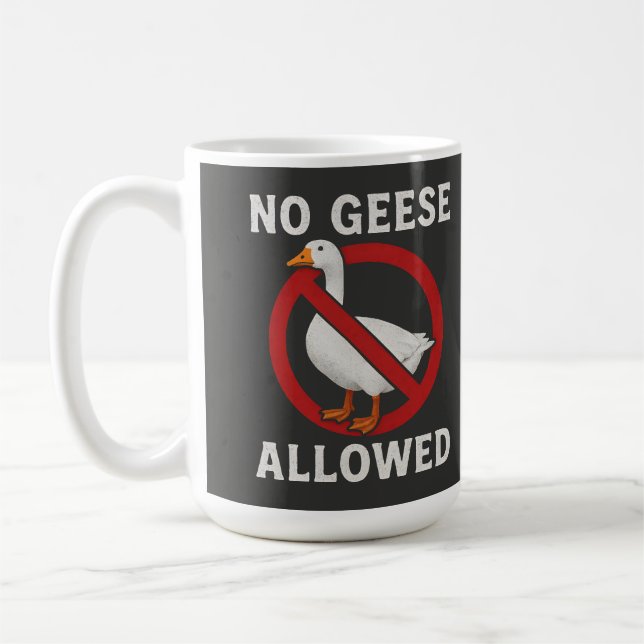 Lustige 'Verbrechen begehende Gans' Tasse - Chaoti (Links)