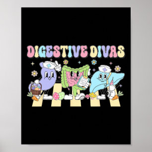 Lustige Verdauungsdivas Gastroenterologie-Krankens Poster