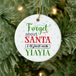Lustige Vergiss den Weihnachtsmann YIAYIA Weihnach Keramik Ornament