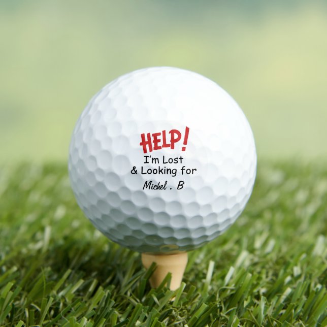 Lustige verlorene Ball Custom Name Golfball (Insitu T-Shirt)