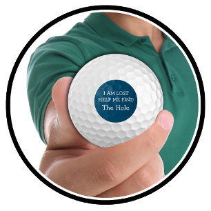 Lustige verlorene Golfbälle