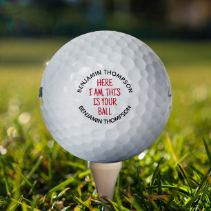 Lustige verlorene Golfbälle mit individuellem Name