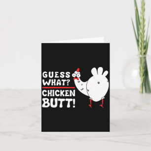 Lustige Vermutung Was_ Hühnerhintern! Grafikdesign Karte