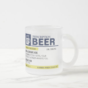 Lustige Verordnungs-Bier-Tasse Mattglastasse