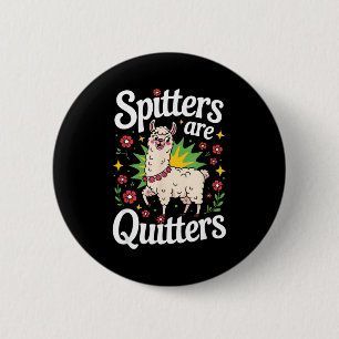 Lustige Versager sind Aufgebende, die Lama Floral Button