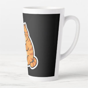 Lustige verschlafene orange Katze Kaffeetasse Sü Milchtasse