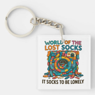 Lustige Verschwindende Socken Welt Fehlend Aber Ni Schlüsselanhänger