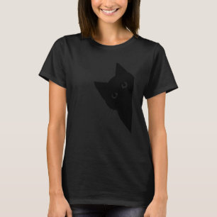 Lustige versteckte schwarze Katze sarkastisches Kä T-Shirt