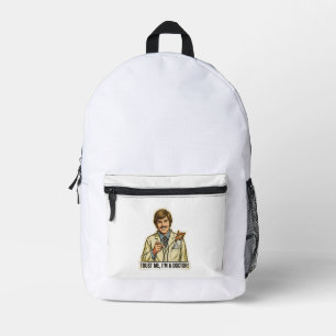 Lustige Vertrau mir ich bin ein Arzt Handsäge Tasc Bedruckter Rucksack