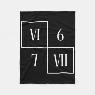Lustige Vi Vii 6 7 Meme römische Zahlen Mathe Sech Fleecedecke