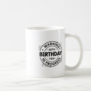 Lustige vierzig Jahre alte Warnung 40. Geburtstag Kaffeetasse
