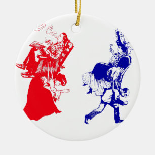 lustige viktorianische Hochzeit Keramikornament