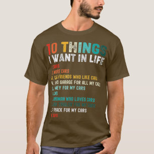 Lustige Vintage 10 Dinge, die ich in meinem Leben T-Shirt