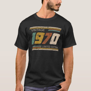 Lustige Vintage 1970 Limited Edition Geburtstagsfe T-Shirt
