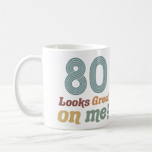 Lustige Vintage 80. Geburtstag Kaffeetasse