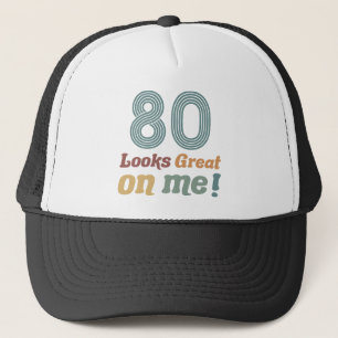 Lustige Vintage 80. Geburtstag Truckerkappe