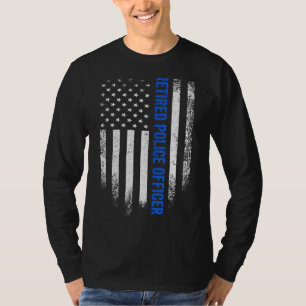 Lustige Vintage-amerikanische Flagge pensionierter T-Shirt